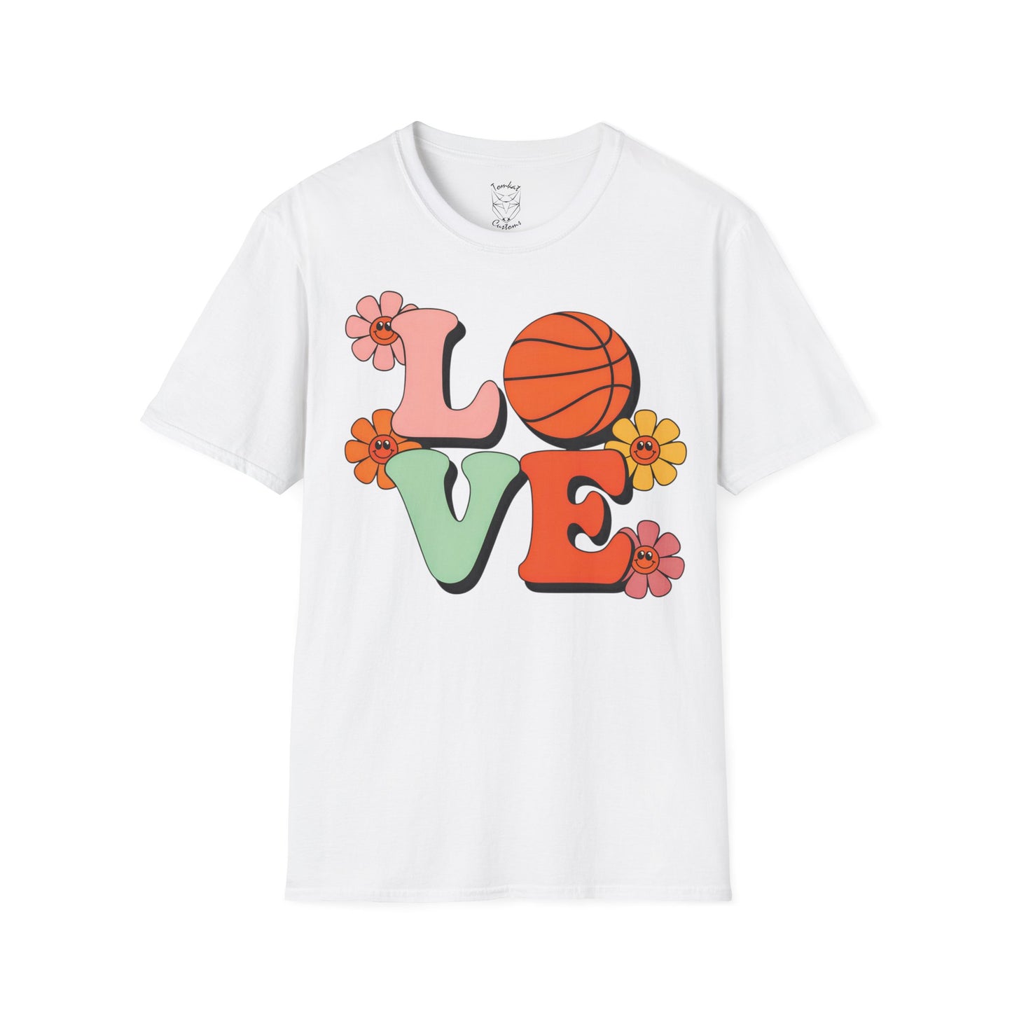 TomKat Customs Love flower power custom basketball T-Shirt