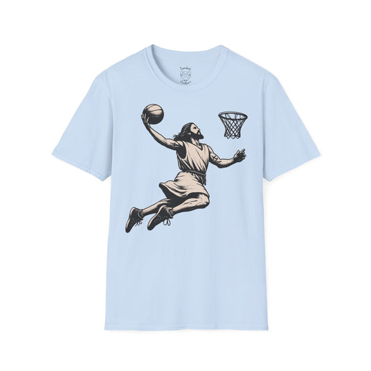 TomKat Customs Jesus dunk blue custom basketball T-Shirt 2