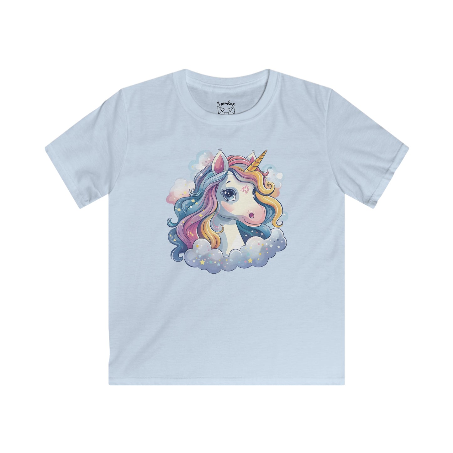 Tomkat Customs baby blue unicorn T-Shirt KIDS/YOUTH