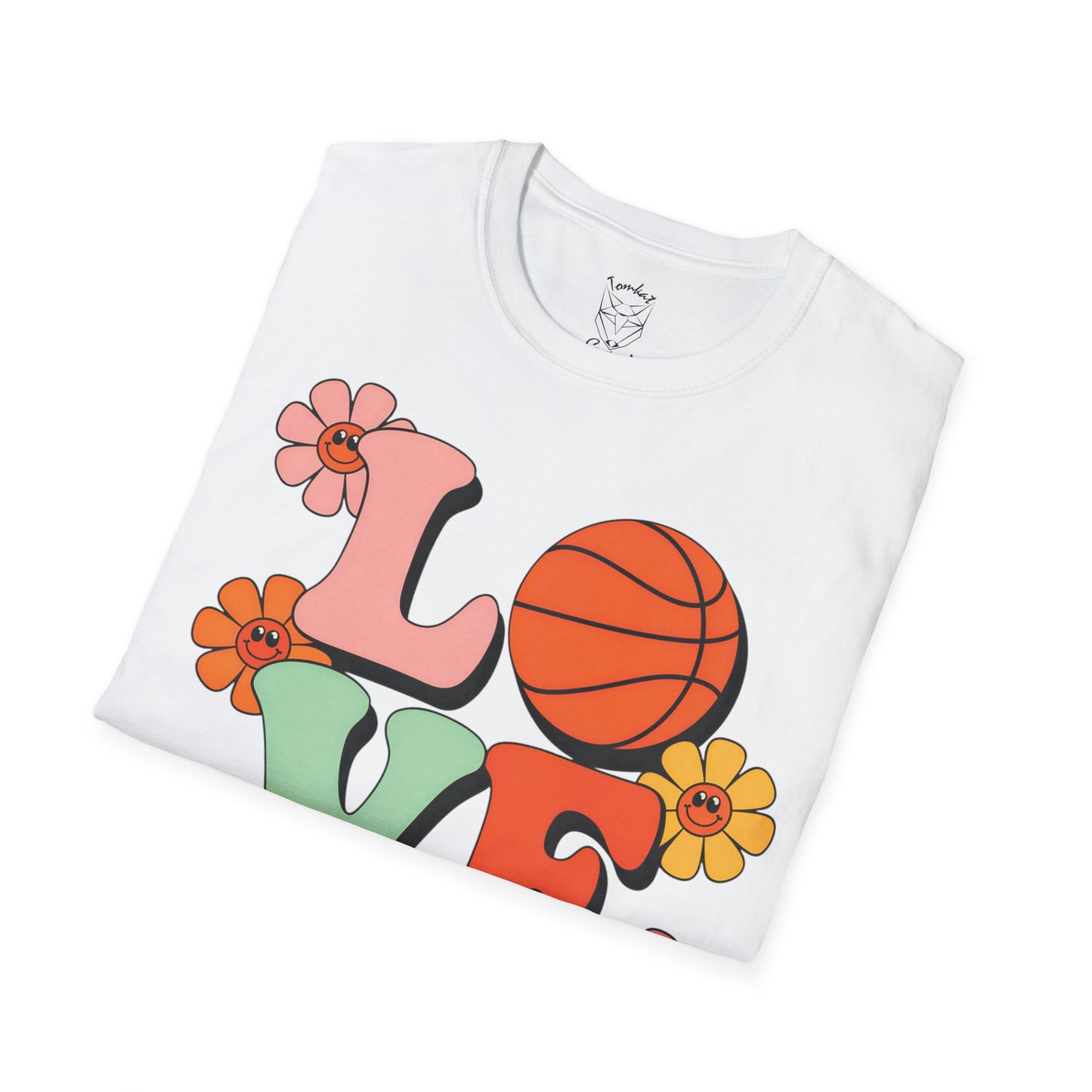 TomKat Customs Love flower power custom basketball T-Shirt