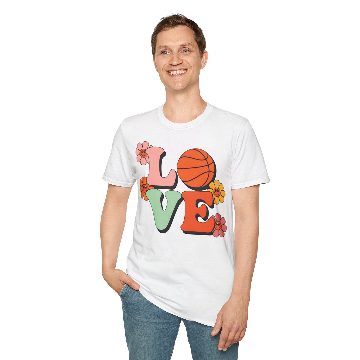 TomKat Customs Love flower power custom basketball T-Shirt