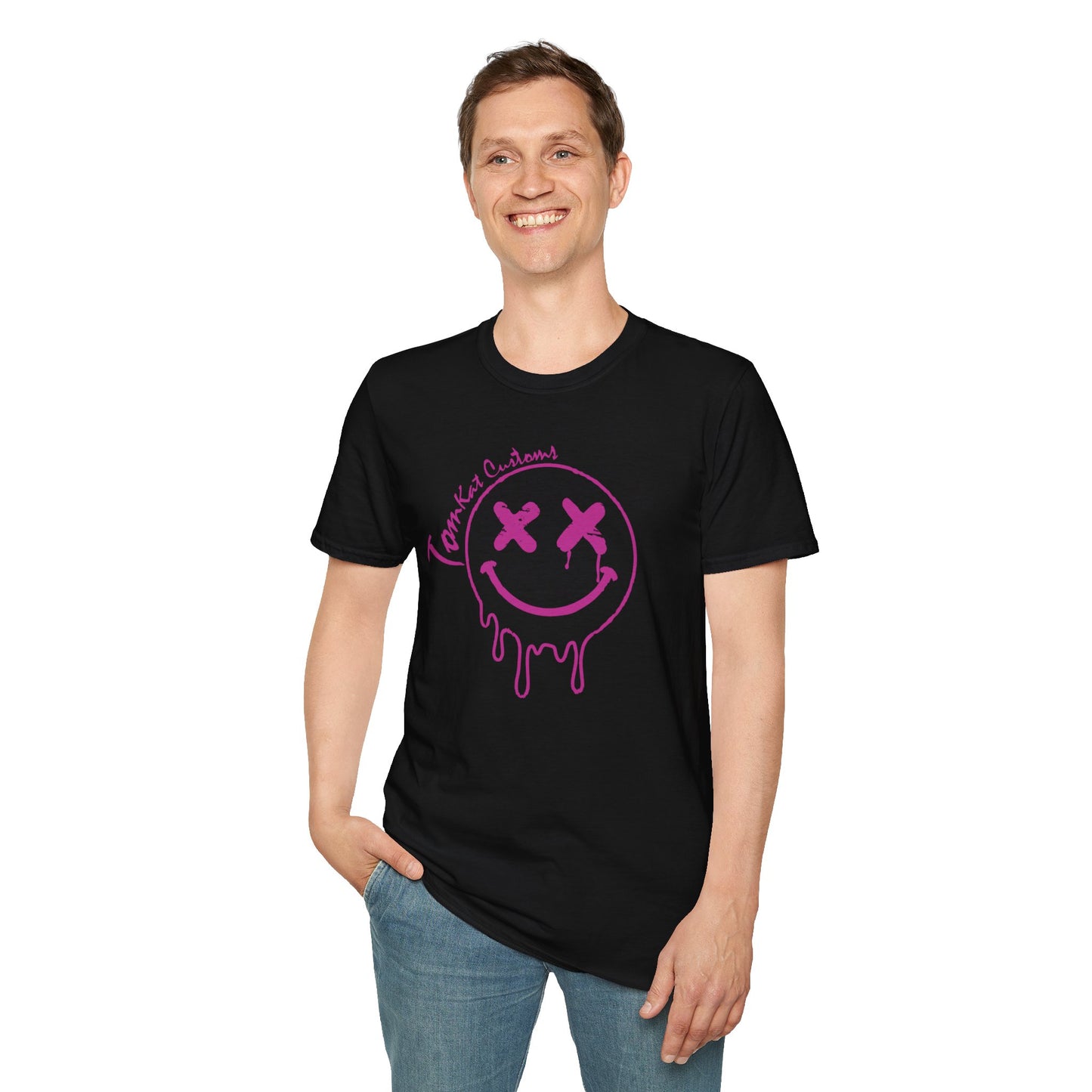 TomKat Customs Neondrip Smiley TKC custom T-Shirt