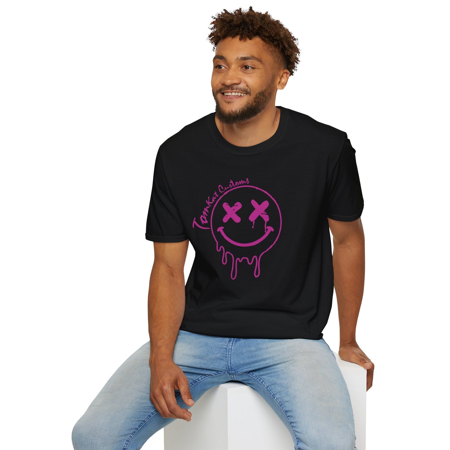 TomKat Customs Neondrip Smiley TKC custom T-Shirt