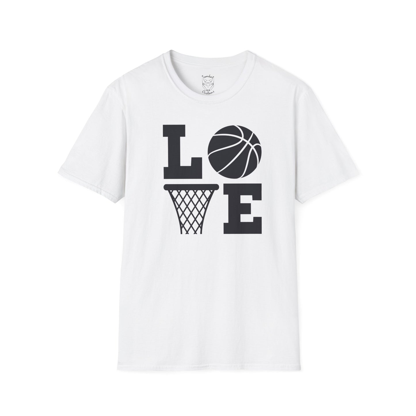 TomKat Customs Love black/white custom basketball T-Shirt