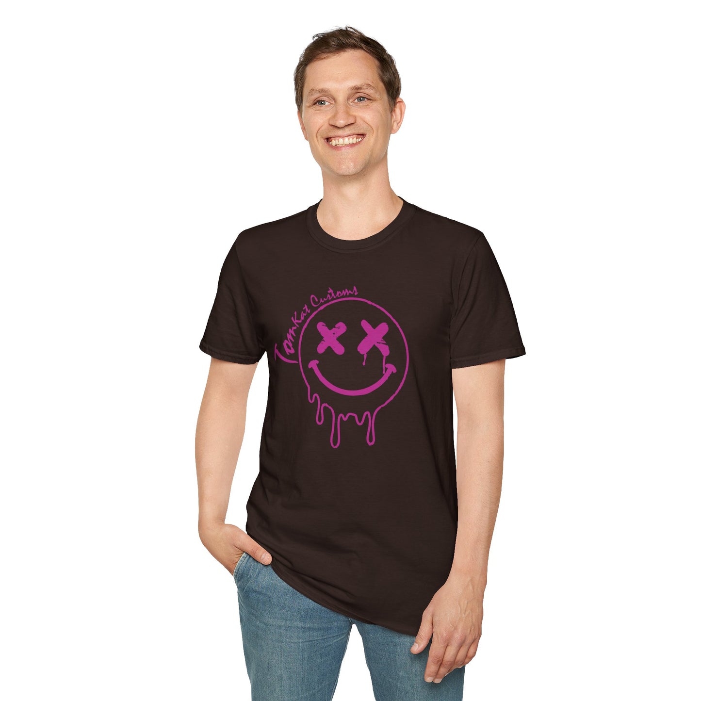 TomKat Customs Neondrip Smiley TKC custom T-Shirt