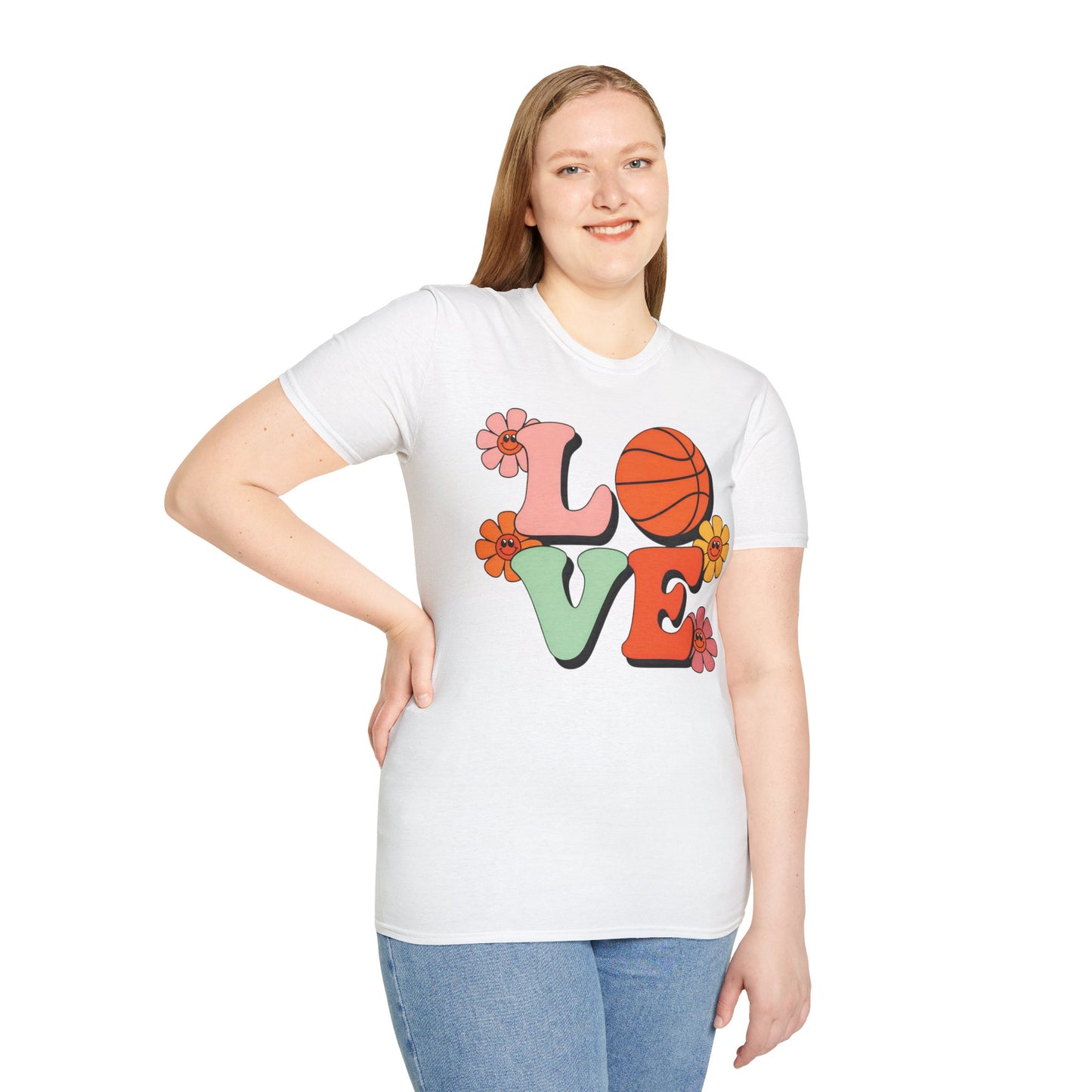 TomKat Customs Love flower power custom basketball T-Shirt