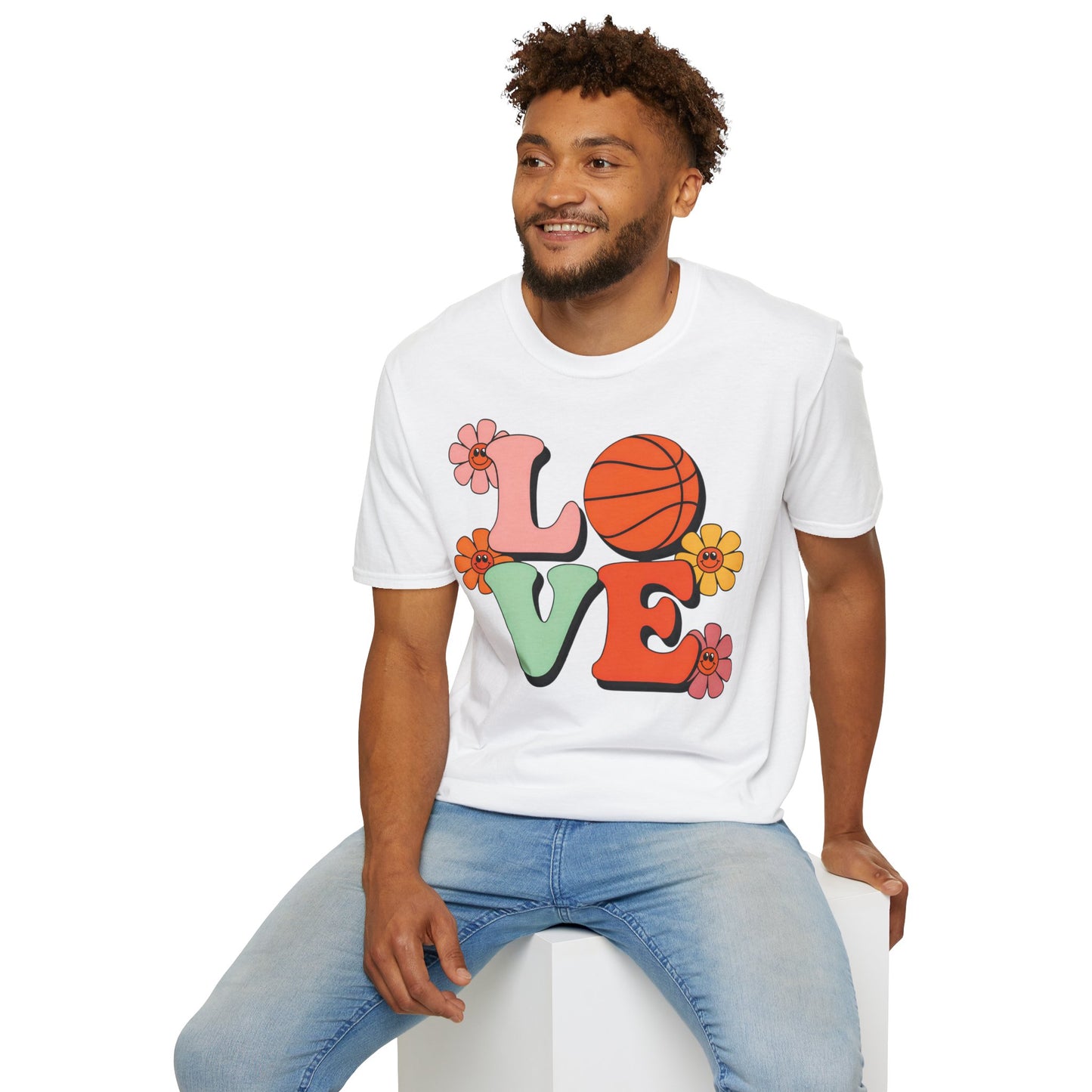 TomKat Customs Love flower power custom basketball T-Shirt