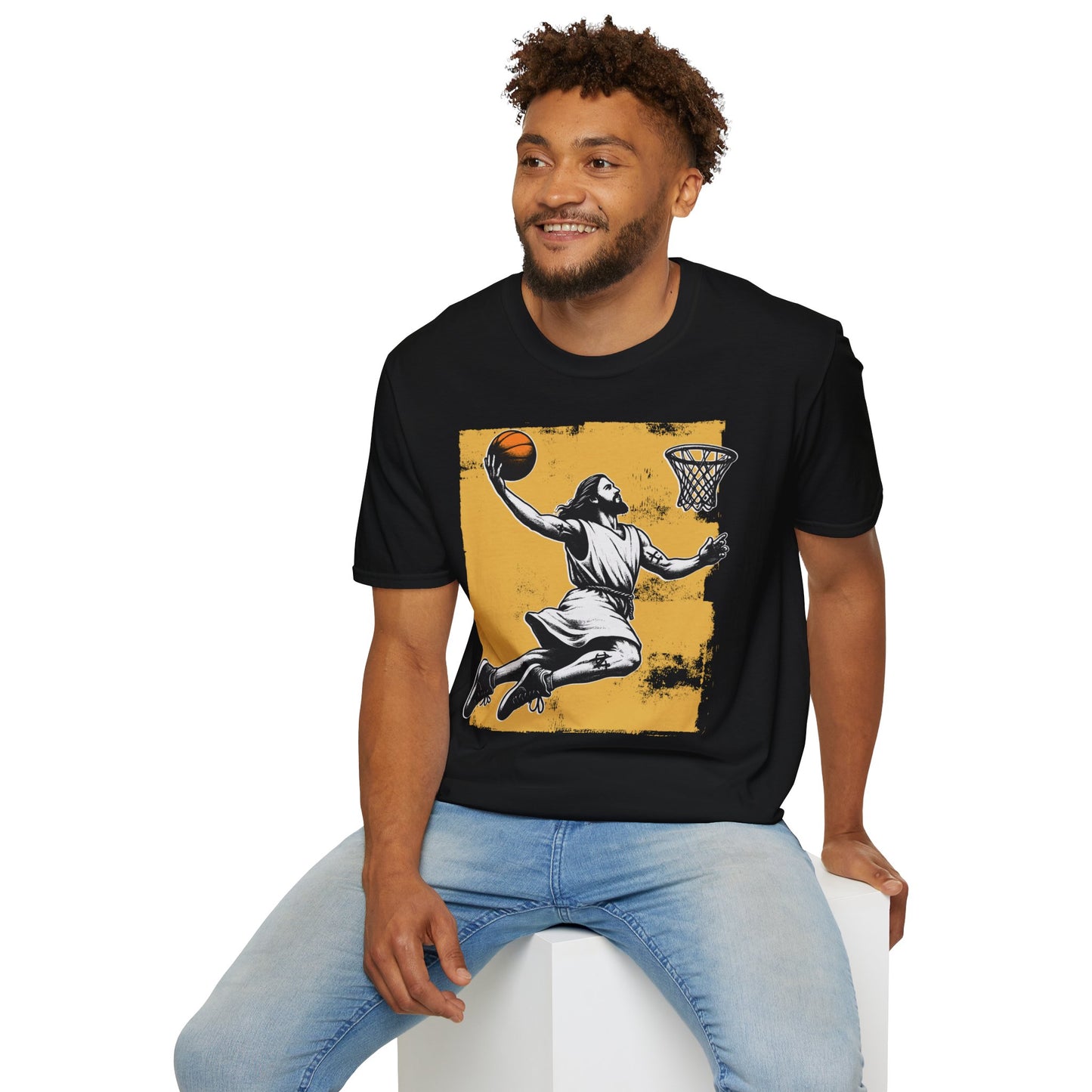 TomKat Customs Jesus dunk yellow 2 custom basketball T-Shirt