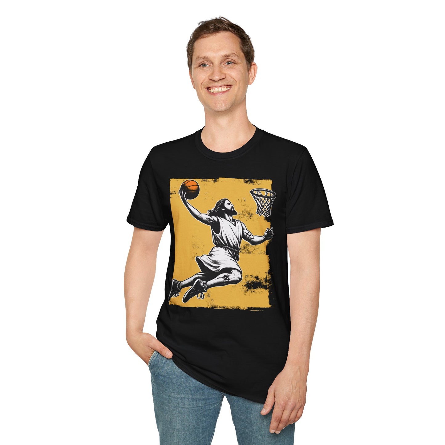 TomKat Customs Jesus dunk yellow 2 custom basketball T-Shirt