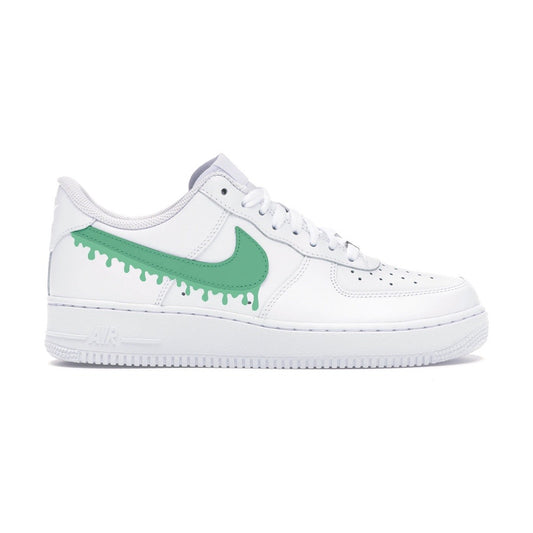 Tomkat Customs CUSTOM SNEAKER Nike Air Force 1 low Drip Swoosh groen