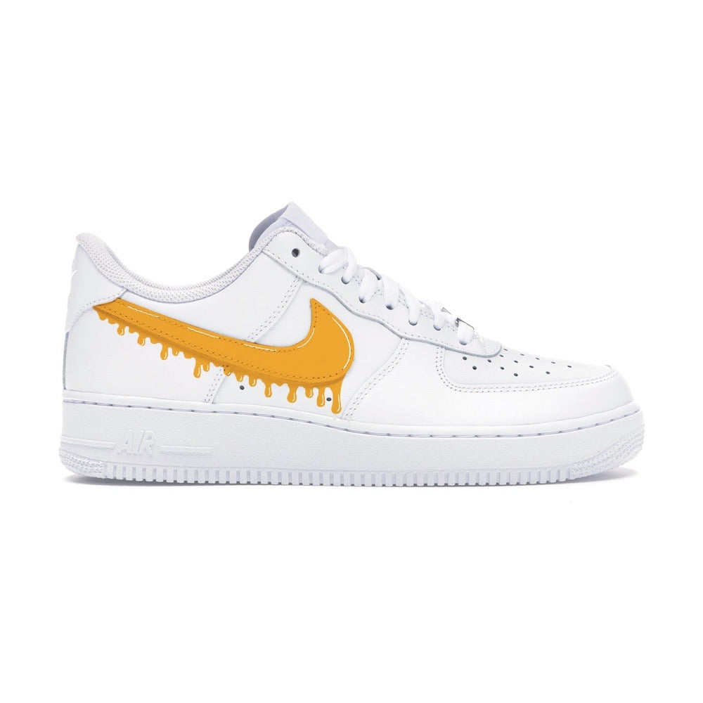 Tomkat Customs CUSTOM SNEAKER Nike Air Force 1 low Drip Swoosh wet paint