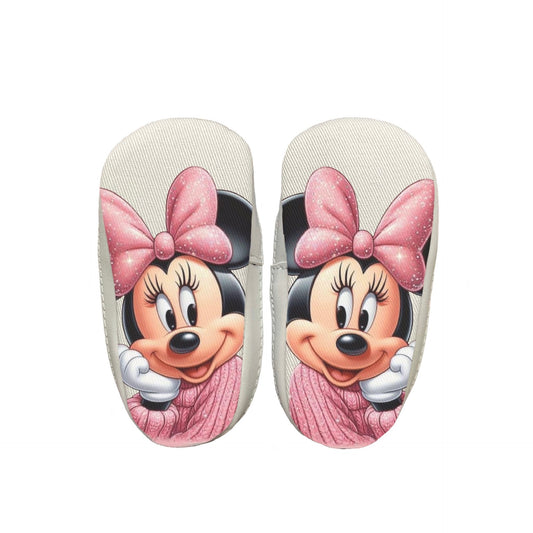 Tomkat Customs LIMITED hand geverfde Baby Bootie Minnie Mouse