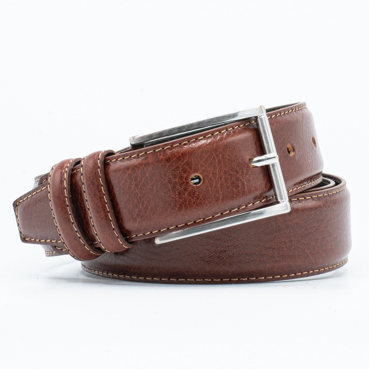 Handgemaakte Luxe Riem leder COGNAC 35mm breed