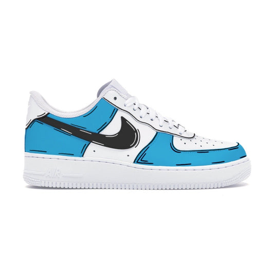 Tomkat Customs CUSTOM SNEAKER Nike Air Force 1 low CartoonBlauw