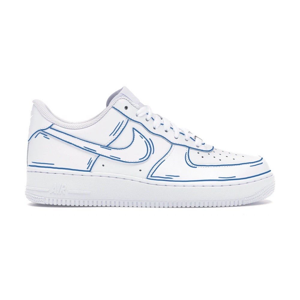 Tomkat Customs CUSTOM SNEAKER Nike Air Force 1 low Cartoon lines