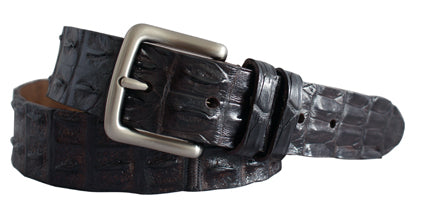 Handgemaakte Riem Croco leder BRUIN 40mm breed